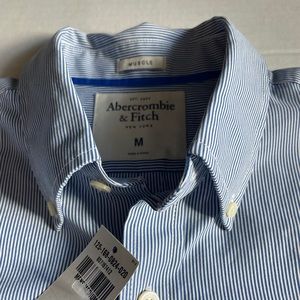 Abercrombie Fitch Mens Muscle Fit Dress Shirt